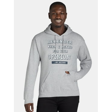 Men's and Big Men's Remember When I Asked Graphic Print Hoodie, Sizes S-3XL