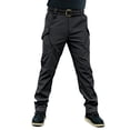 thumbnail image 1 of Men's and Big Men's Stretch Straight Leg Cargo Pants Multi Zipper Pockets Yard Work Trousers, 1 of 9