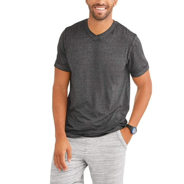 Men's and Men's Big Short Sleeve Duodyed Burnout Washed Tee, Up To Size ...