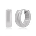 thumbnail image 1 of Men’s and Unisex Polished 13mm Huggie Hoop Earrings | Stainless-Steel Earrings | Dainty Jewelry for Men and Women, 1 of 6