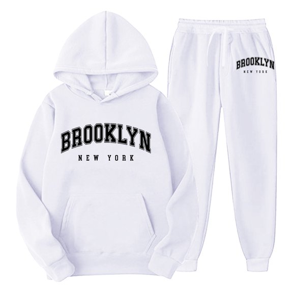 Men's and Women's 2-Piece Hooded Tracksuit Set – Solid Color Long Sleeve Sweatsuit with Tassels for Autumn Winter Leisure, Jogging & Workout