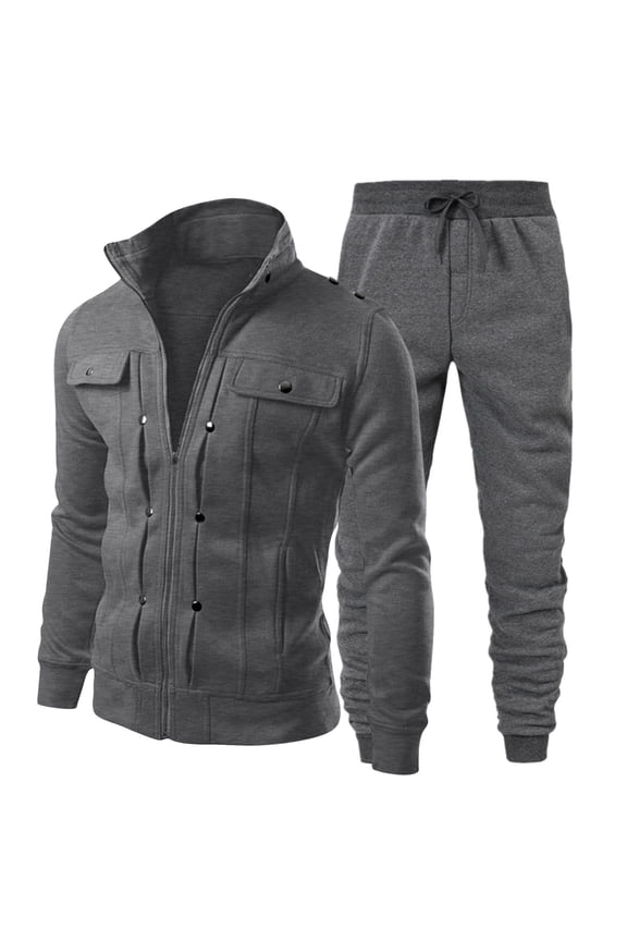 Men's and Women's Autumn/Winter Loose Sports Solid Color Sweater Pants Suit Two Piece Set, Durable Fabric