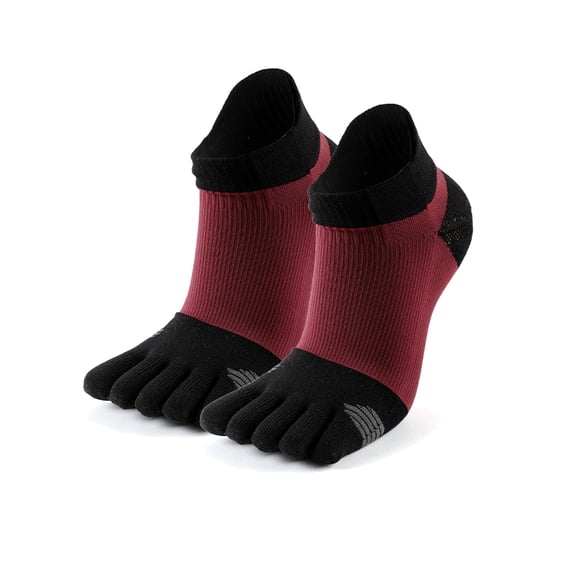 Men's and Women's Five-Toe Sports Socks with Arch Compression, Breathable Running Socks, 2 Pairs