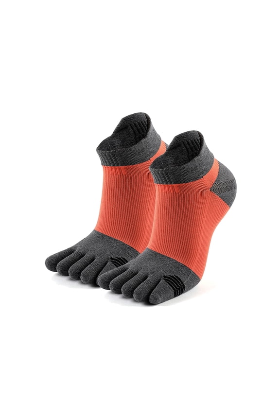 Men's and Women's Five-Toe Sports Socks with Arch Compression, Breathable Running Socks, 2 Pairs
