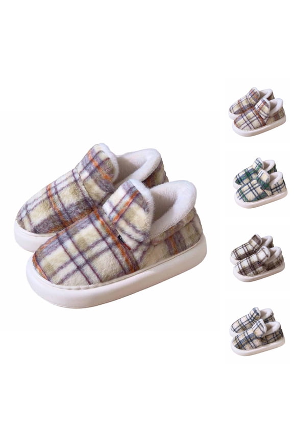 Men's and Women's High Top Slippers Winter Indoor House Shoes Fuzzy Lined Warm Slip On Comfort Footwear for Cold Weather Cozy Home Couple Style