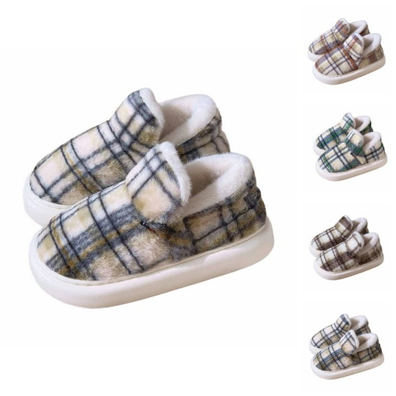 Men's and Women's High Top Slippers Winter Indoor House Shoes Fuzzy Lined Warm Slip On Comfort Footwear for Cold Weather Cozy Home Couple Style