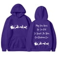 thumbnail image 1 of Men's and Women's Holiday Snowman Hoodie - Purple Festive Pullover Sweatshirt for Christmas Celebrations and Winter Comfort, 1 of 2