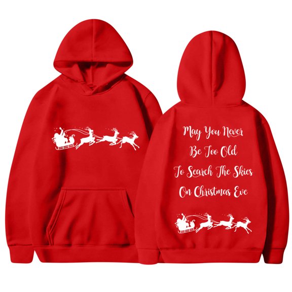 Men's and Women's Holiday Snowman Hoodie - Red Festive Pullover Sweatshirt for Christmas Celebrations and Winter Comfort