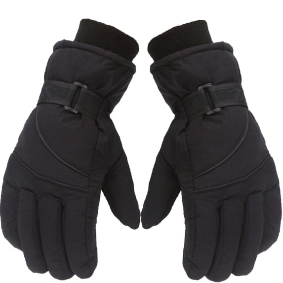 Men's and Women's Insulated Ski Gloves, Waterproof and Windproof for Snow Sports, Winter Activities, and Cold Weather Outdoor Adventures-Black