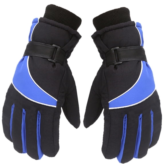 Men's and Women's Insulated Ski Gloves, Waterproof and Windproof for Snow Sports, Winter Activities, and Cold Weather Outdoor Adventures-Blue