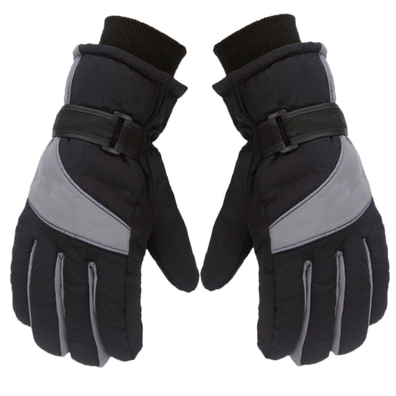 Men's and Women's Insulated Ski Gloves, Waterproof and Windproof for Snow Sports, Winter Activities, and Cold Weather Outdoor Adventures-Gray