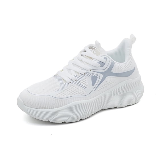 Men's and Women's Knit Sneakers, Breathable Chunky Sole Walking Shoes