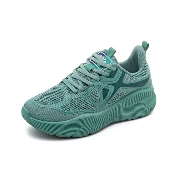 Men's and Women's Knit Sneakers, Breathable Chunky Sole Walking Shoes