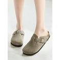 thumbnail image 1 of Men's and Women's Leather Mules Clogs with Comfort Cork Footbed & Arch Support - Trendy Sandals, 1 of 5