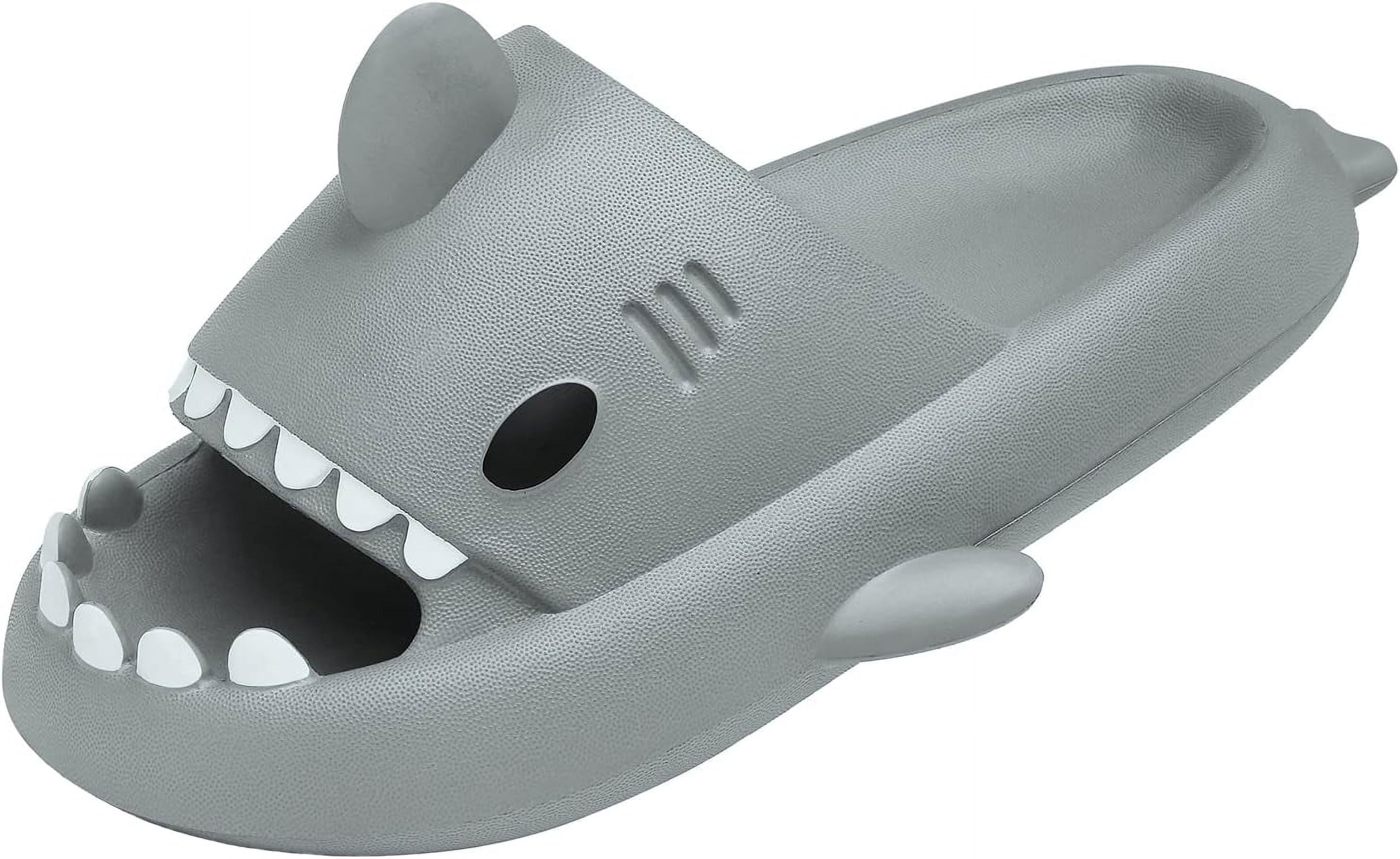 Men‘s Black Monster Shark Slide Sandals with Purple Cone Accent Amazon.com | INMINPIN Men main image 3