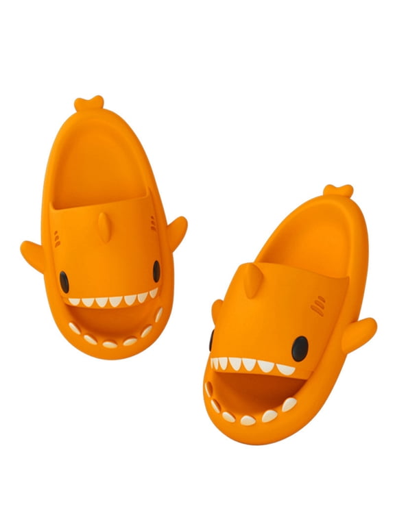 Men's and Women's Shark Slides Cloud Slippers Summer Novelty Open Toe Slide Sandals Anti-Slip Beach Pool Shower Shoes