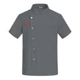 thumbnail image 1 of Men's and Women's Summer Chef Uniform, Short Sleeve Thin Lightweight Kitchen Work Jacket for Restaurant Hotel Bakery Cafe Catering,Gray M, 1 of 3
