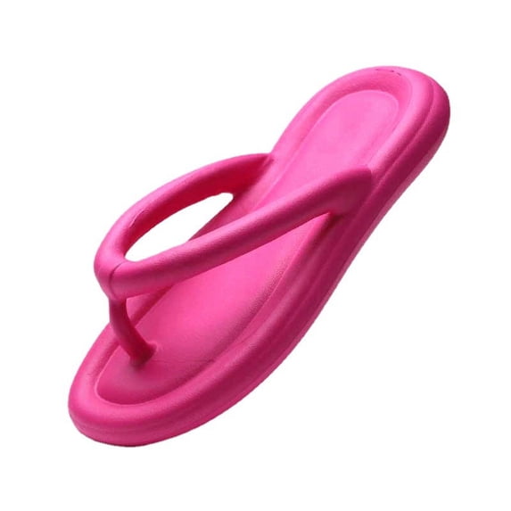 Men's and Women's Summer House Slippers, Simple Bathroom Flip Flops, Indoor Flip Flops, Couples Flat Shoes (Color : Rose Red,Length: 240cm)