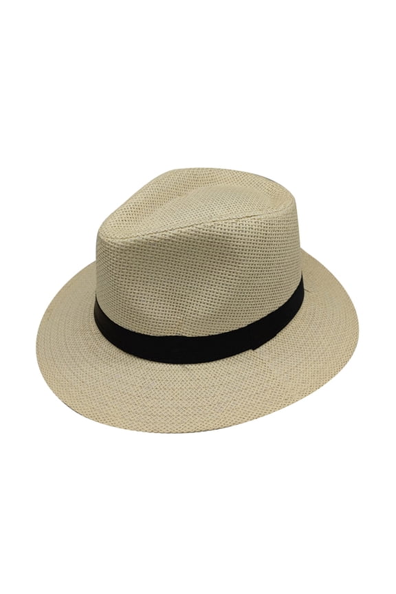 Men's and Women's Sun Hats Wide Brim Solid British Straw Jazz Hat Dad Hat Summer Hats for Womens