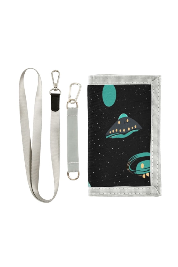 Men's and Women's Wallets Stylish and Functional Wallet Novelty Wallets Perfect Gift for All Occasions Alien Spaceship
