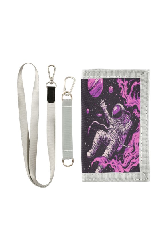 Men's and Women's Wallets Stylish and Functional Wallet Novelty Wallets Perfect Gift for All Occasions Astronauts Surrounded by Smoke