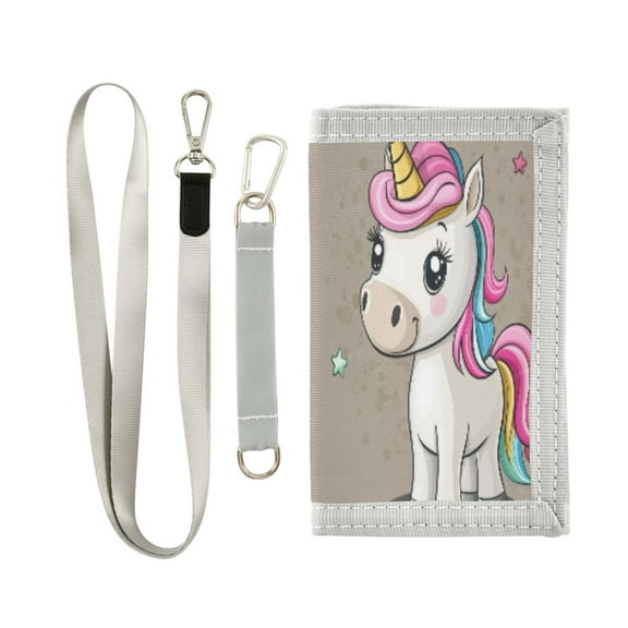 Men's and Women's Wallets Stylish and Functional Wallet Novelty Wallets Perfect Gift for All Occasions Cartoon Unicorn
