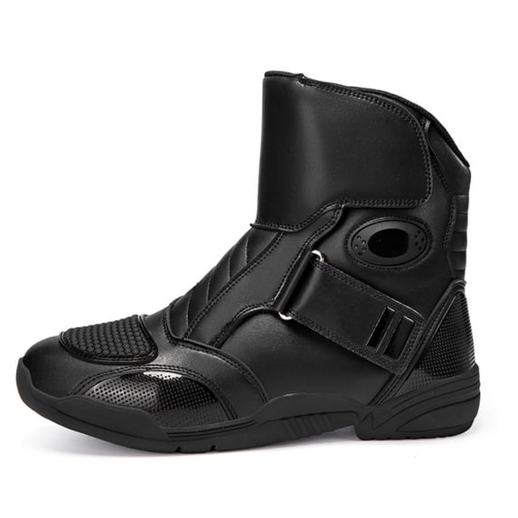 Men's and women's all-season motorcycle riding boots and motorcycle shoes,Black,47