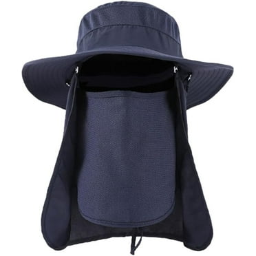 Men's and women's fishing hats, outdoor UV sunscreen hats, mesh sun hats, wide brimmed hats with face shields and neck patches