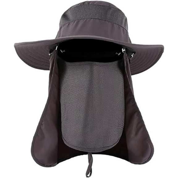 Men's and women's fishing hats, outdoor UV sunscreen hats, mesh sun hats, wide brimmed hats with face shields and neck patches