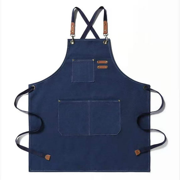 Men's and women's home kitchen gardening workwear apron with multifunctional pockets,cotton canvas apron