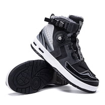 Men's and women's winter motorcycle riding boots and motorcycle shoes,Black gray,43