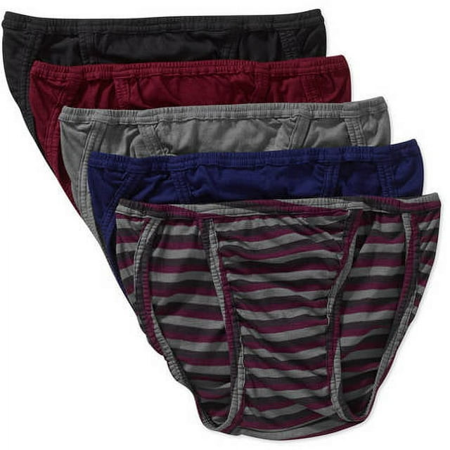 Men's assorted cotton string bikini, 5 pack - assorted color may vary