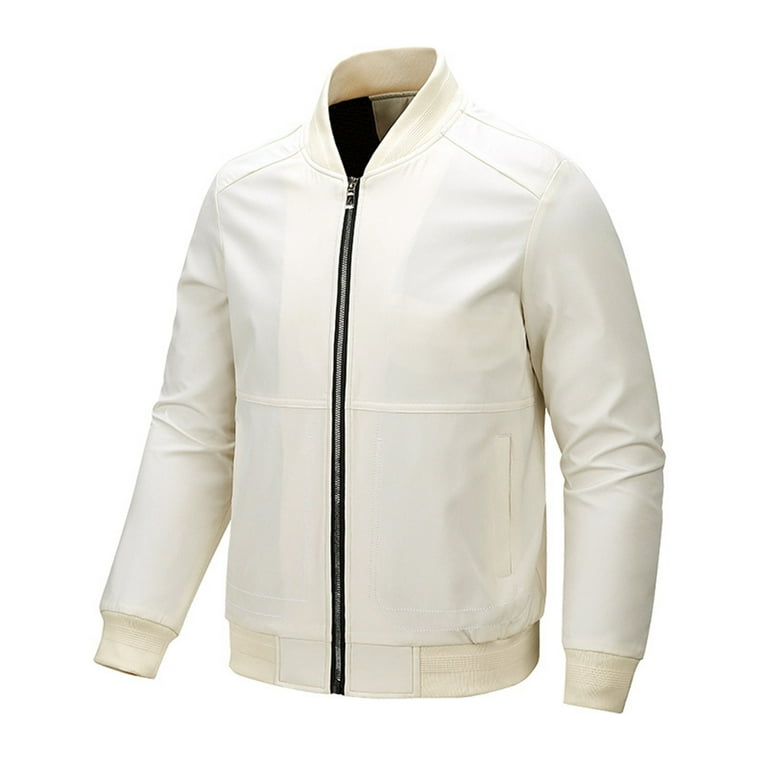 Men s athletic Jackets Clearance Ogiraw Men s Spring and Autumn Solid Color Zipper Pocket Jacket Outdoor Jacket Lightweight Casual Jacket Promotion Sale Walmart
