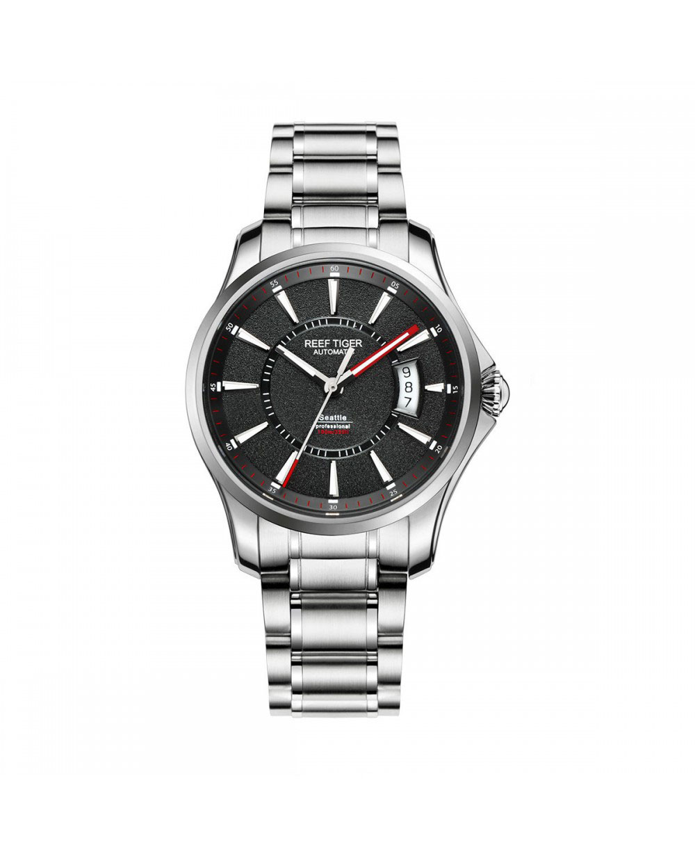 Men's automatic mechanical movement, round dial, high-quality stainless steel strap