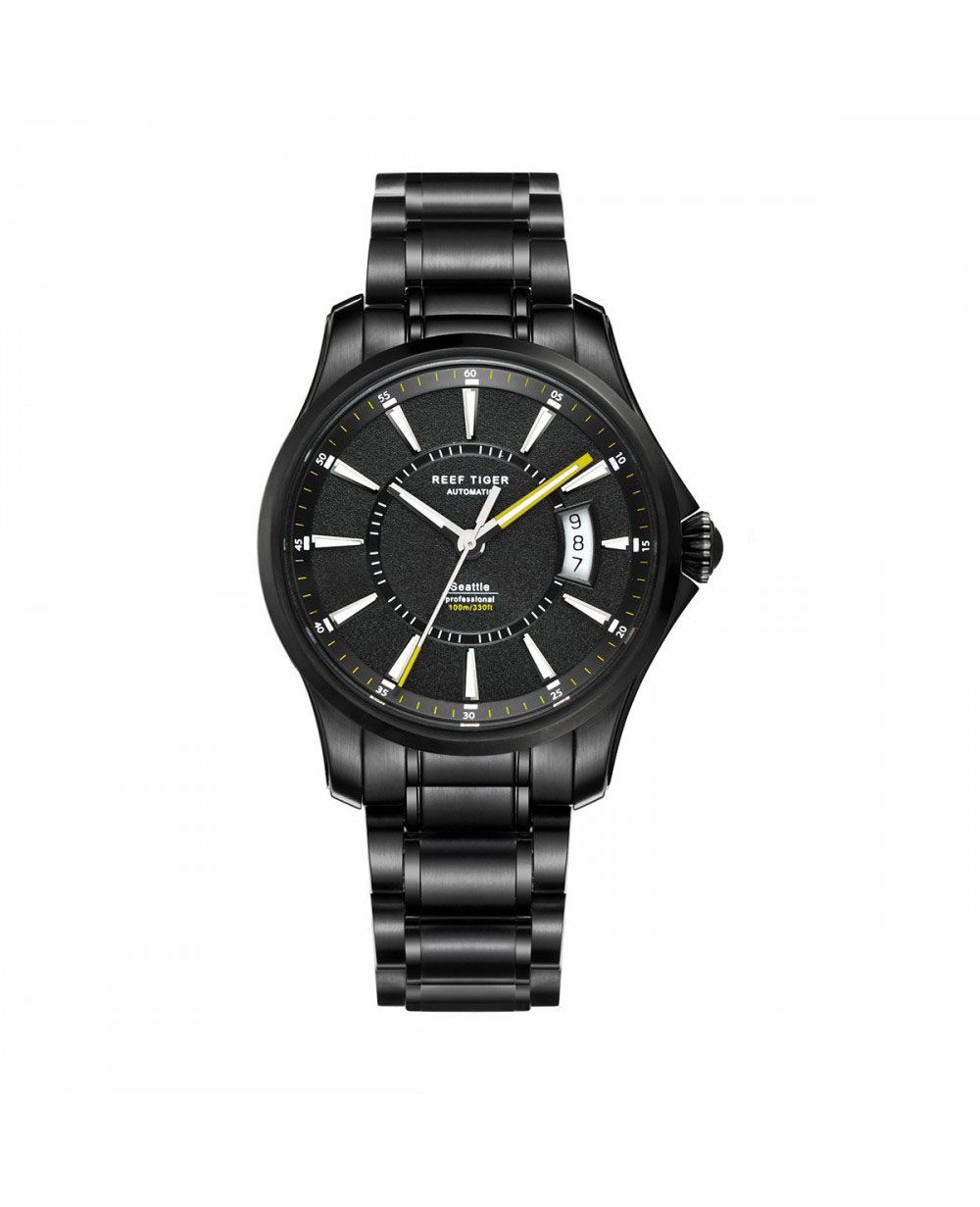 Men's automatic mechanical movement, round dial, high-quality stainless steel strap