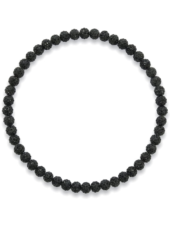 Men's baseball necklace, 10mm rhinestone beaded choker, 16/18/20 inches, strong elastic sparkling ice chain, cool baseball accessory, a gift for team members and fans.