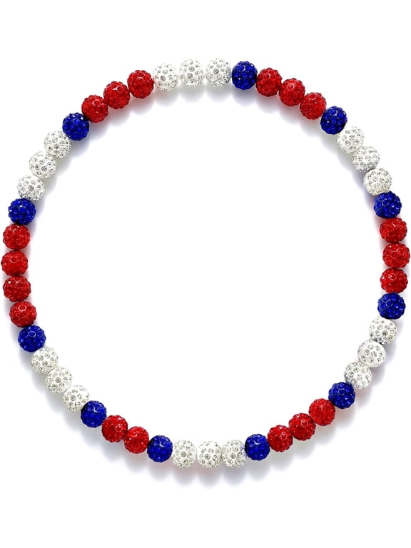Men's baseball necklace, 10mm rhinestone beaded choker, 16/18/20 inches, strong elastic sparkling ice chain, cool baseball accessory, a gift for team members and fans.