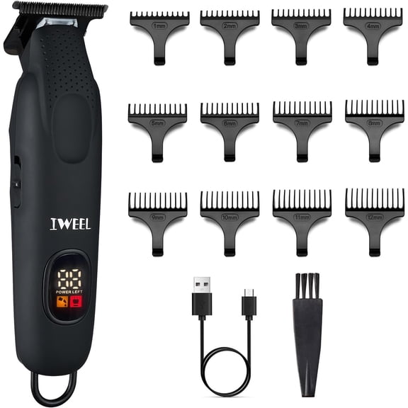 Men's beard trimmer men's professional barber electric hair clipper zero gap blade trimmer edger line trimmer cordless rechargeable beard grooming set body use
