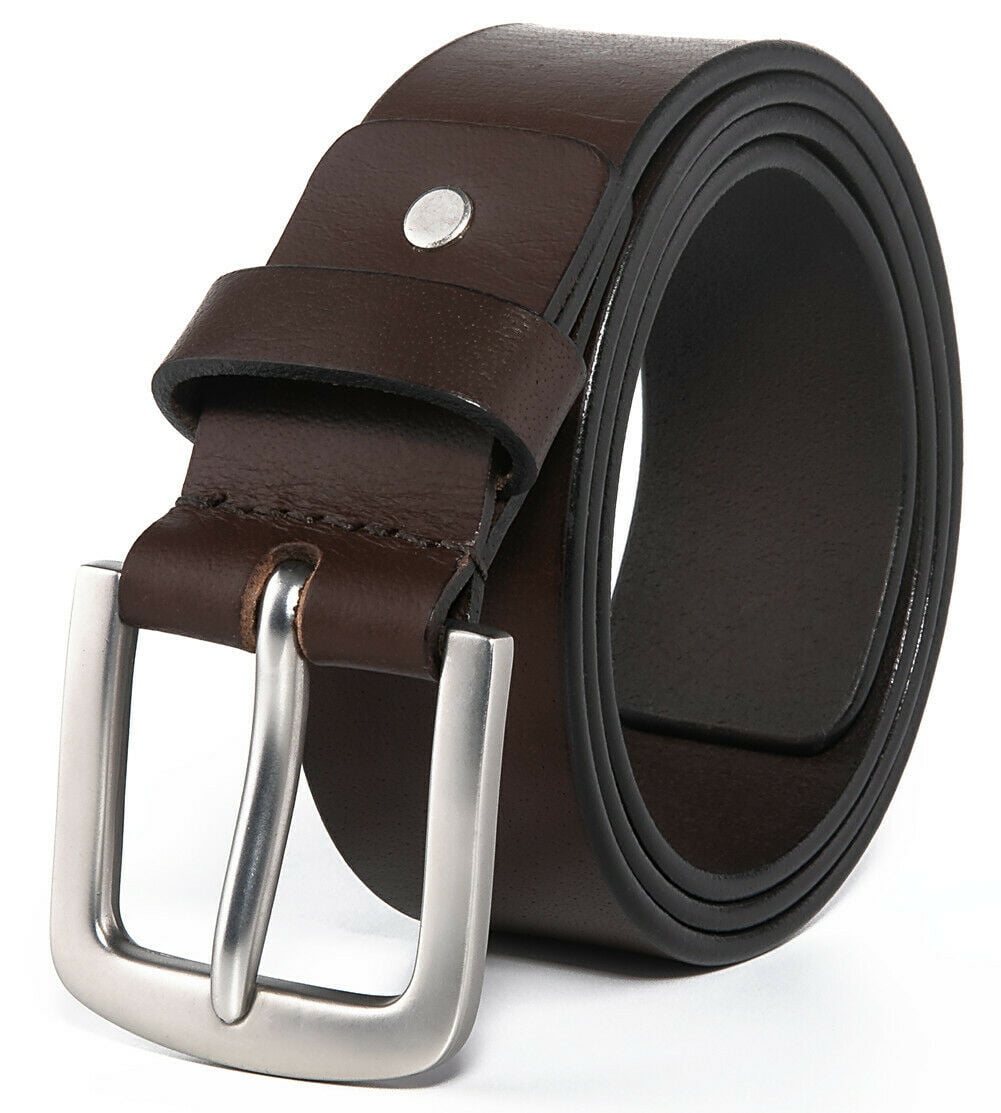 Men’s belts,Full Grain Genuine Leather Casual Dress Jeans Belts for Men ...
