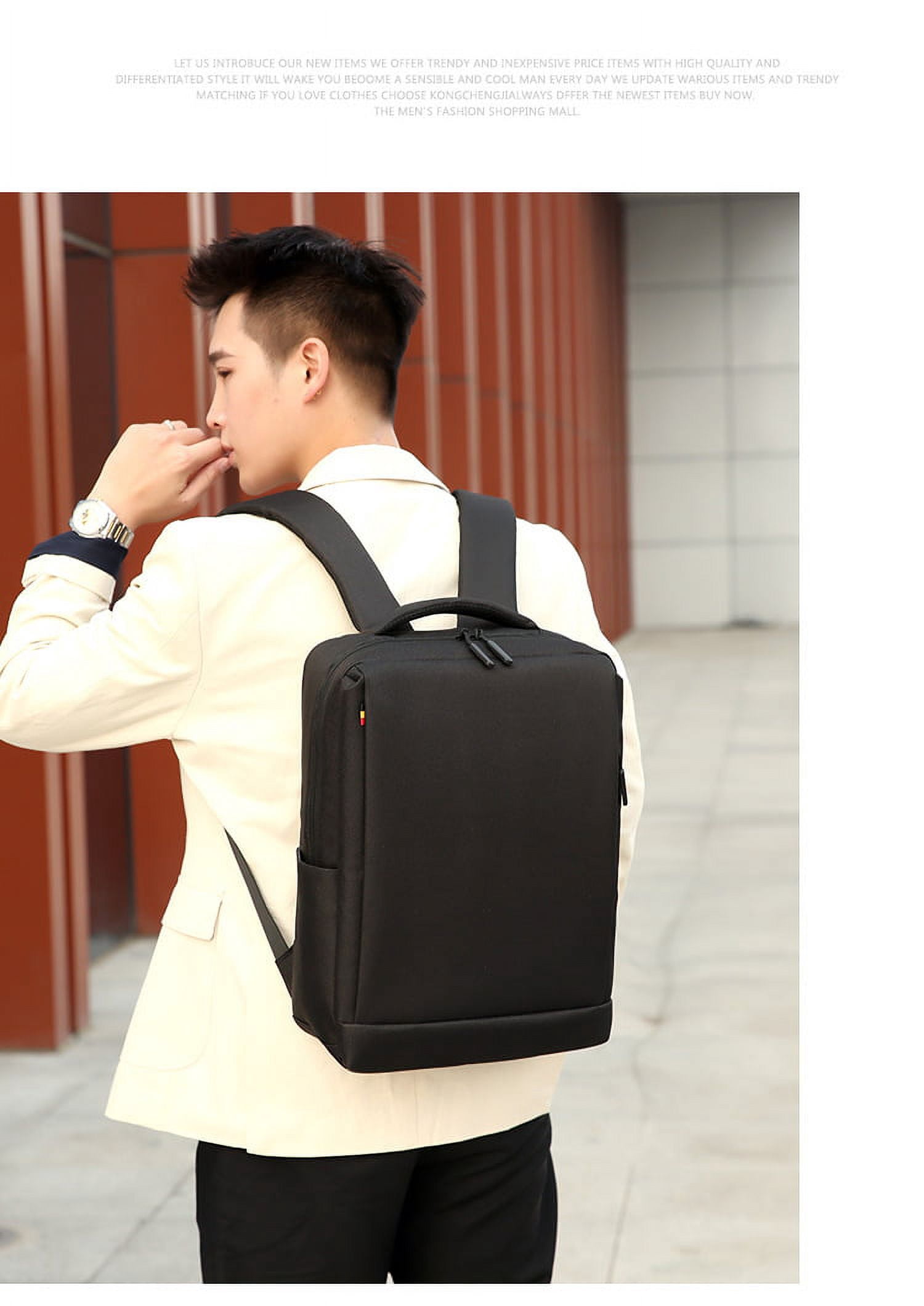 Men's business backpack business trip large capacity computer backpack ...
