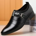 thumbnail image 1 of Men's business casual leather shoes comfortable breathable elegant non-slip quality every classic is decorated leather shoes, 1 of 4