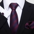thumbnail image 1 of Men's business dress evening tie fashion tie square scarf cufflinks combination set, 1 of 6