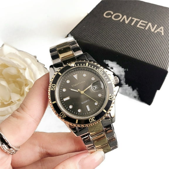 Men's business watch steel strap quartz watch