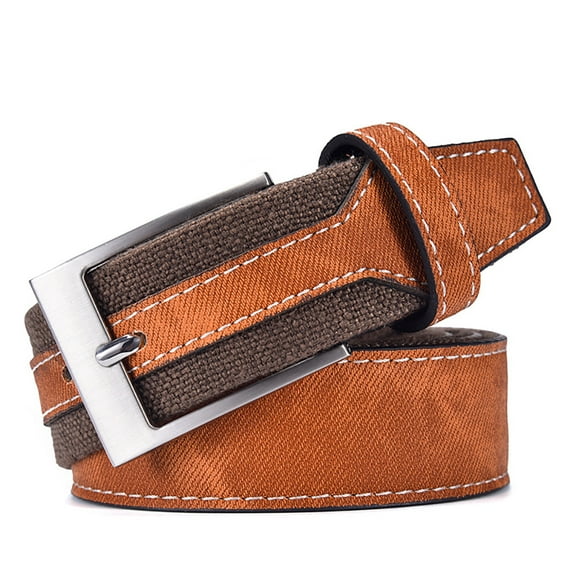 Men's casual belt wholesale source factory cross-border canvas splicing belt versatile student belt