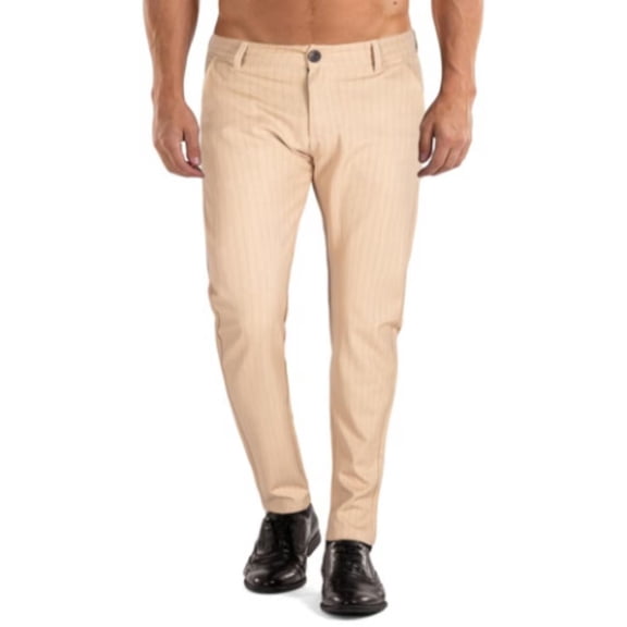 GINGTTO Men's Casual Stretch Slim Chinos - Versatile Khaki Trousers for Work & Weekend