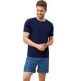 thumbnail image 1 of Men's casual home wear - Comfortable and relaxed summer short-sleeved short-pants set, 1 of 4