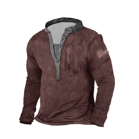 Men's casual long sleeved T-shirt large men's clothing