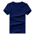 thumbnail image 1 of Men's casual slim fit short sleeve t-shirt Soft and lightweight V-neck top, 1 of 8