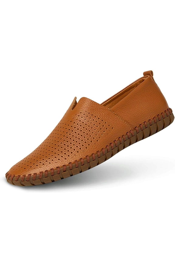 Men's comfort Daily life Shoes Soft Walking Breathable Shoes Round head flat Driving Shoes