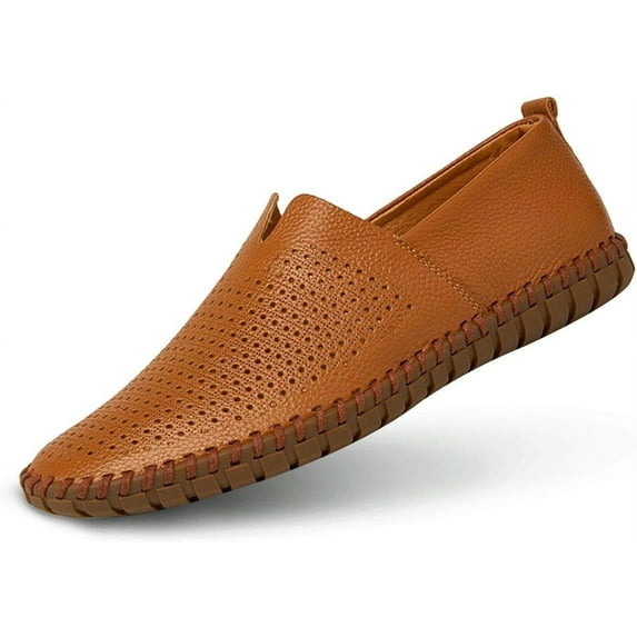 Men's comfort Daily life Shoes Soft Walking Breathable Shoes Round head flat Driving Shoes